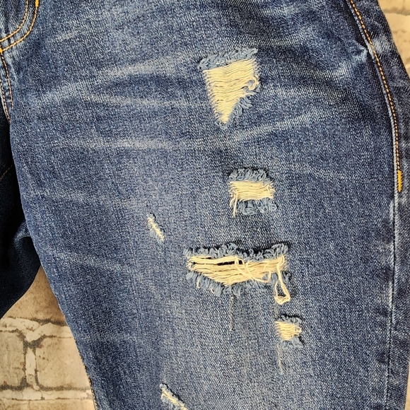 cAbi bf Boyfriend Jeans Ankle Distressed 100% Cotton High Waist Size 12 - Picture 7 of 16